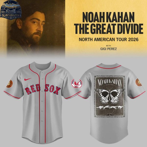 Boston Red Sox Noah Kahan The Great Divide Tour 2026 Gray Jersey