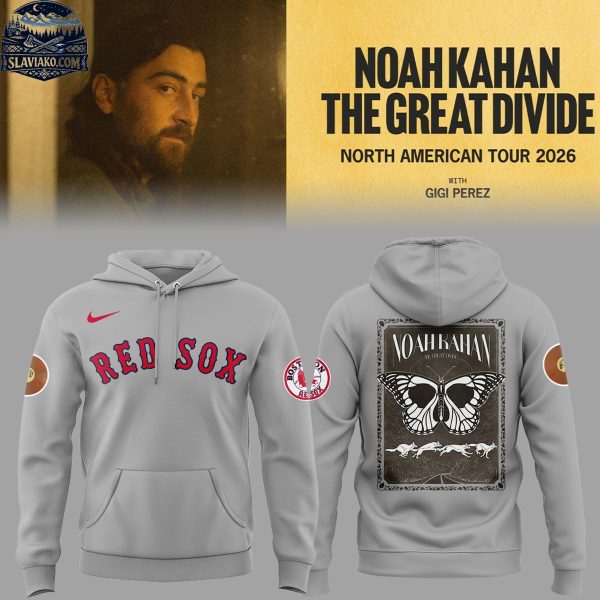 Boston Red Sox Noah Kahan The Great Divide Tour 2026 Hoodie T-Shirt Gray
