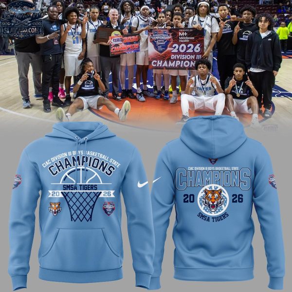 SMSA Tigers CIAC Division D3 Boys 2026 State Champions Hoodie T-Shirt