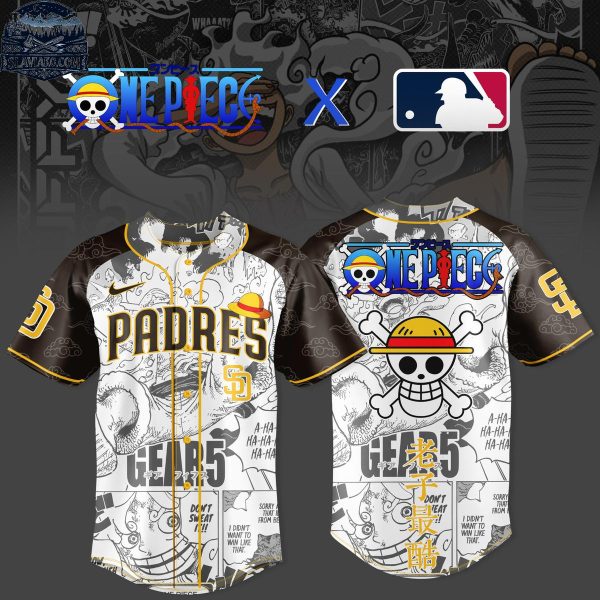 San Diego Padres One Piece x Gear 5 Night 2026 Baseball Jersey