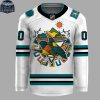 San Jose Sharks Salvadoran Heritage Game Night 2026 Personalized Hockey Jersey