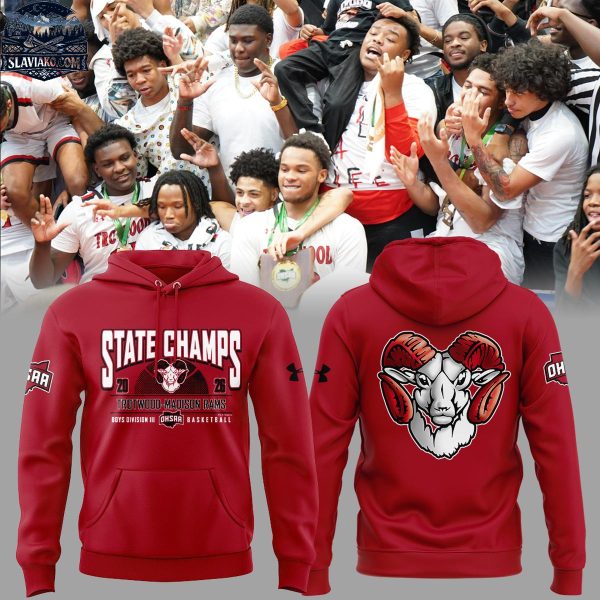 Trotwood Rams 2026 OHSAA Boys Basketball D3 State Champions Hoodie