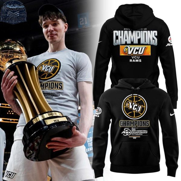 VCU Rams A-10 Champions 2026 Men’s Basketball Hoodie T-Shirt